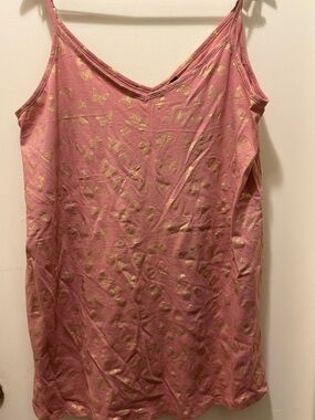 Torrid Sleep Pink Gold Butterfly Print Cami